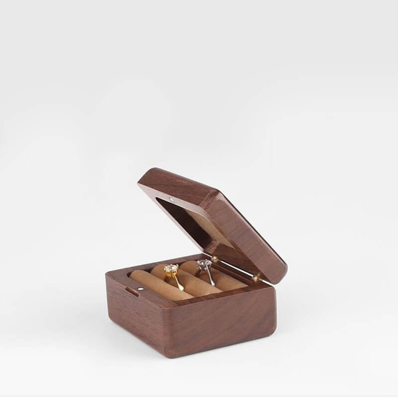 Écrin Bague <br /> Fiançailles Bois