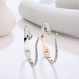 Bracelet serpent Medusa en cristal et zircon