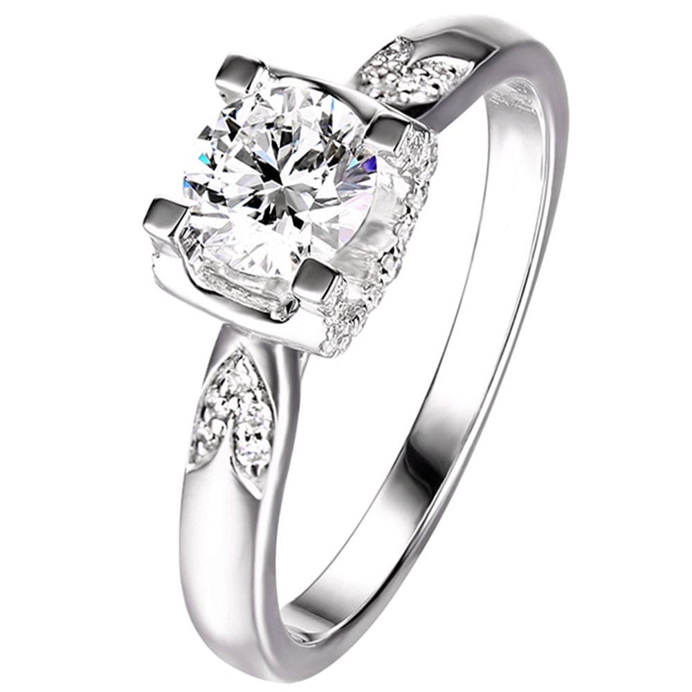 Bague Solitaire Lueur Éternelle Plaqué Or & Argent 925 - Diamant Moissanite 1 Carat💎