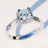 Bague Solitaire Lueur Éternelle Plaqué Or & Argent 925 - Diamant Moissanite 1 Carat💎