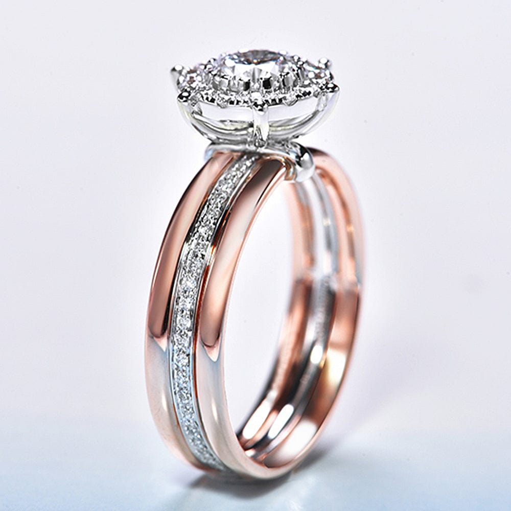 Bague solitaire Aurora Argent Sterling 925 - Diamant Moissanite 1 Carat 💎