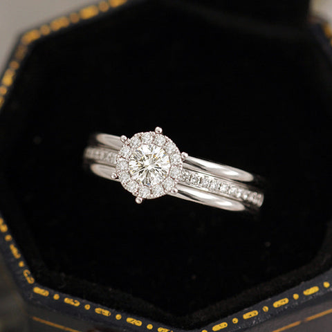 Bague solitaire Aurora Argent Sterling 925 - Diamant Moissanite 1 Carat 💎