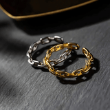 Bague Ajustable en maillons d'ore - LORIELE