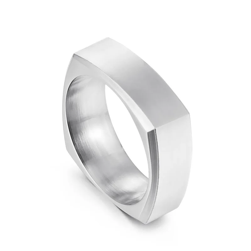 Bague Carrée Rocaille Massif, Plaquée Or 14K 🟨