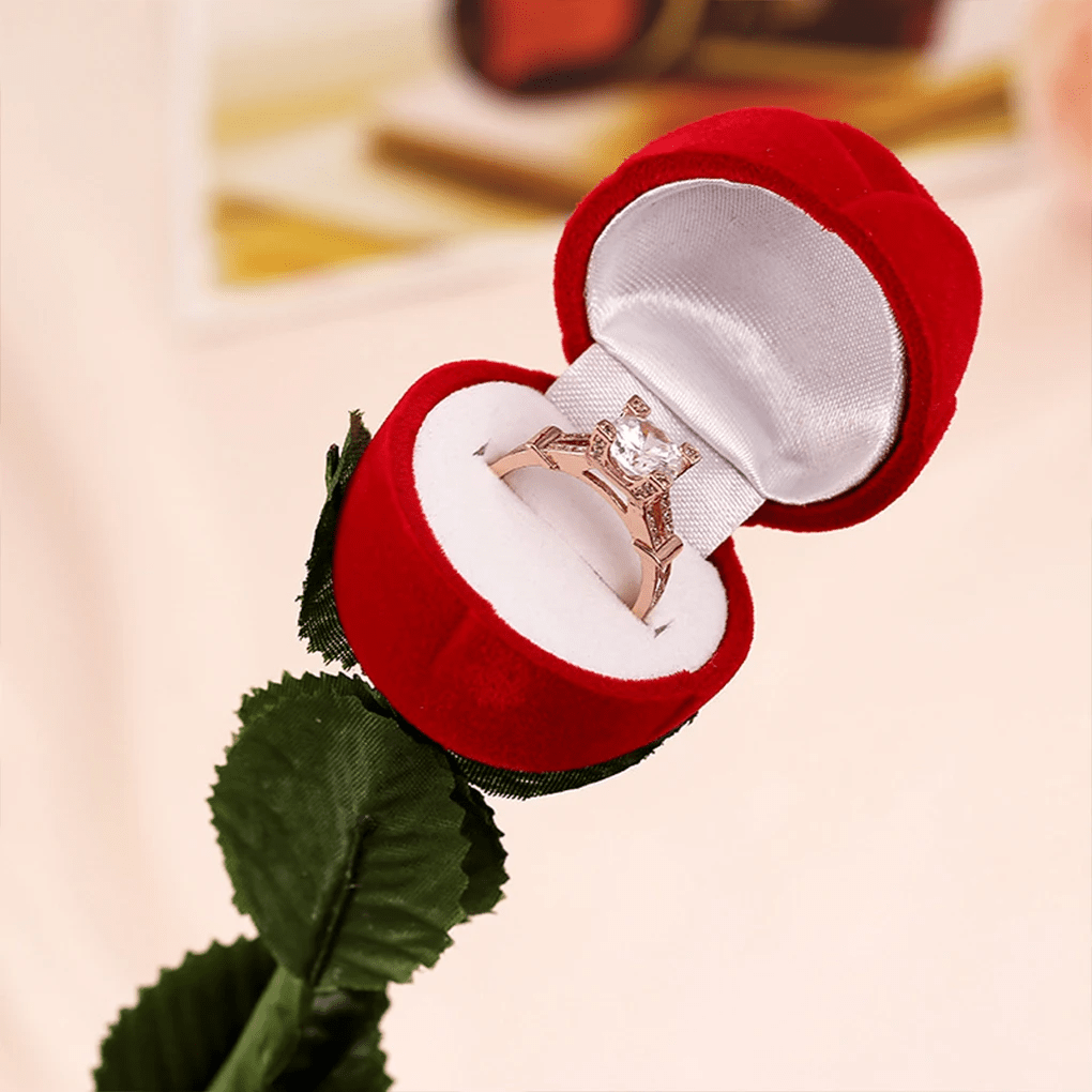 Écrin Bague <br /> Rose Rouge