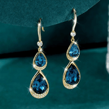Boucles d'Oreilles Saphir Azur💠