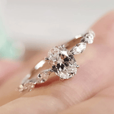 Bague d'éternité Aurore en Argent 925 - Diamant Moissanite 1 Carat 💎