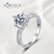 Bague Solitaire Douceur Argentée en Argent Sterling 925  - Diamant Moissanite 1 Carat 💎Loriele™
