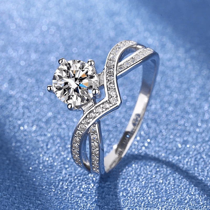 Bague Solitaire Eirlys en Argent Sterling 925  - Diamant Moissanite 1 Carat 💎