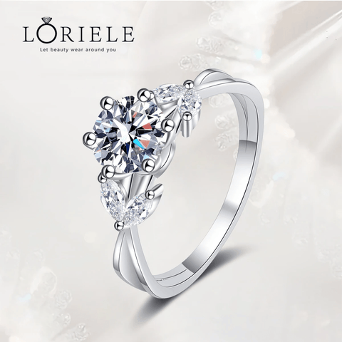 Bague Solitaire Éveil Brillant  En Argent Sterling 925 - Diamant Moissanite 1 Carat 💎Loriele™