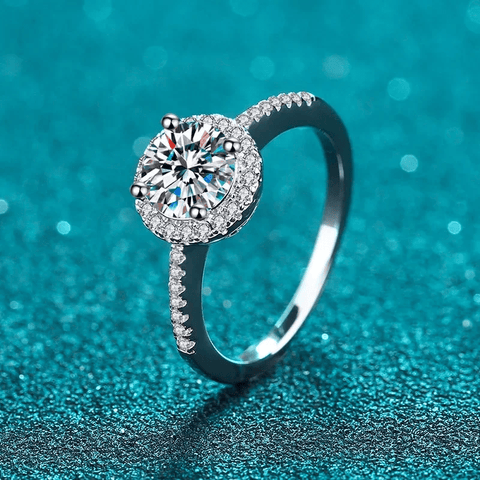 Bague Solitaire Scintillant En Argent Sterling 925 - Diamant Moissanite 1 Carat 💎Loriele™