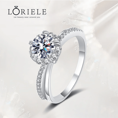 Bague Solitaire  Union Diamantée En Argent Sterling 925 - Diamant Moissanite 1 Carat 💎Loriele™