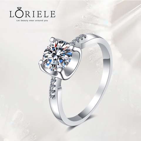 Bague Solitaire  Antares Aurore En Argent Sterling 925 - Diamant Moissanite 1 Carat 💎Loriele™