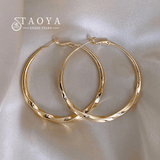 Boucles d'oreilles Créole Twist Plaqué Or 18 Carats - Loriele™