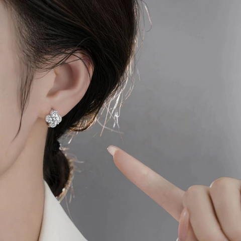 Klaver Clip-on Oorbellen - 1 Karaat Moissanite Diamant 💎