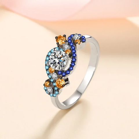 LORIELE - Bague Harmonie Astrale en Argent Sterling 925 - Diamant Moissanite 1 Carat 💎