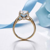 Bague Solitaire Lueur Éternelle Plaqué Or & Argent 925 - Diamant Moissanite 1 Carat💎