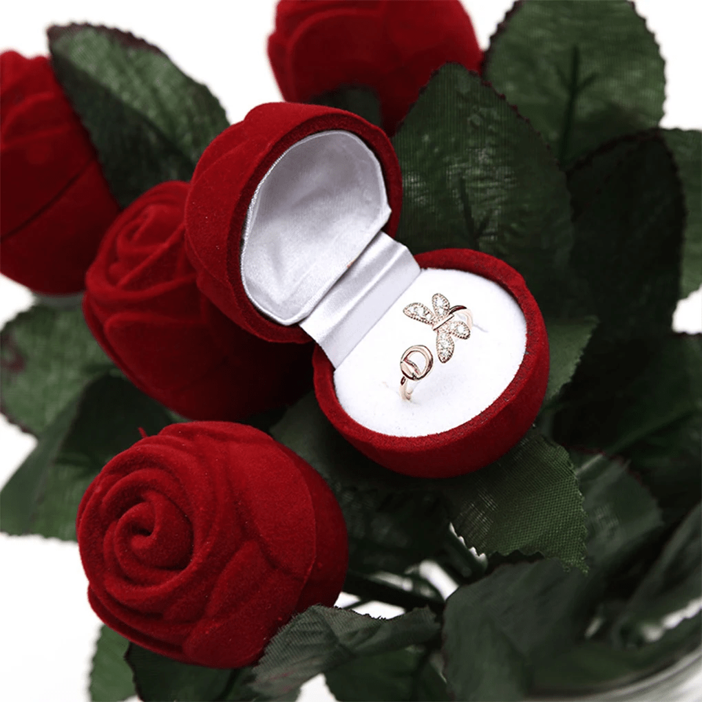 Écrin Bague <br /> Rose Rouge