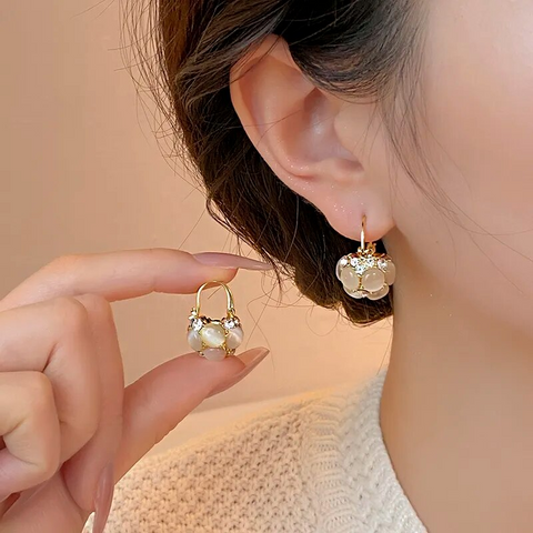 Boucles d'Or Perlées Lustré Or 14K🦪