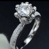 Bague Magnolia en argent sterling 925 avec Diamant 2 CARATS 💎