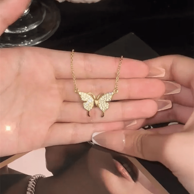 Collier Aile d'Or Aimanté serti de Zircon 💎 - Or 14K Loriele™