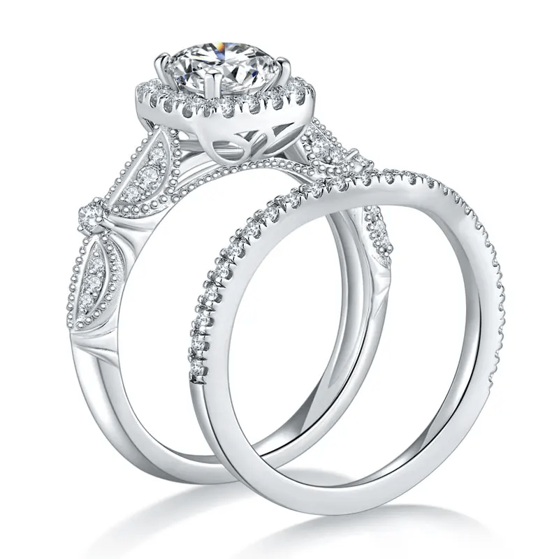 Ensembles de bagues Zephyr Argenté 925 - Diamant Moissanite 1 Carat 💎