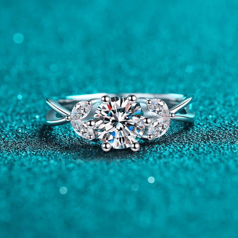 Bague Solitaire Éveil Brillant  En Argent Sterling 925 - Diamant Moissanite 1 Carat 💎Loriele™