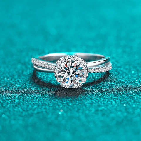Bague Solitaire  Union Diamantée En Argent Sterling 925 - Diamant Moissanite 1 Carat 💎Loriele™