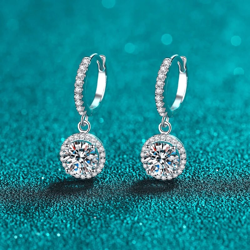 Boucles d'oreilles Féerie Callista en Argent Sterling 925 - Diamant Moissanite 1 Carat 💎
