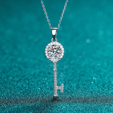 Pendentif klefki en Diamant Moissanite 💎 - Argent Sterling 925 Loriele™