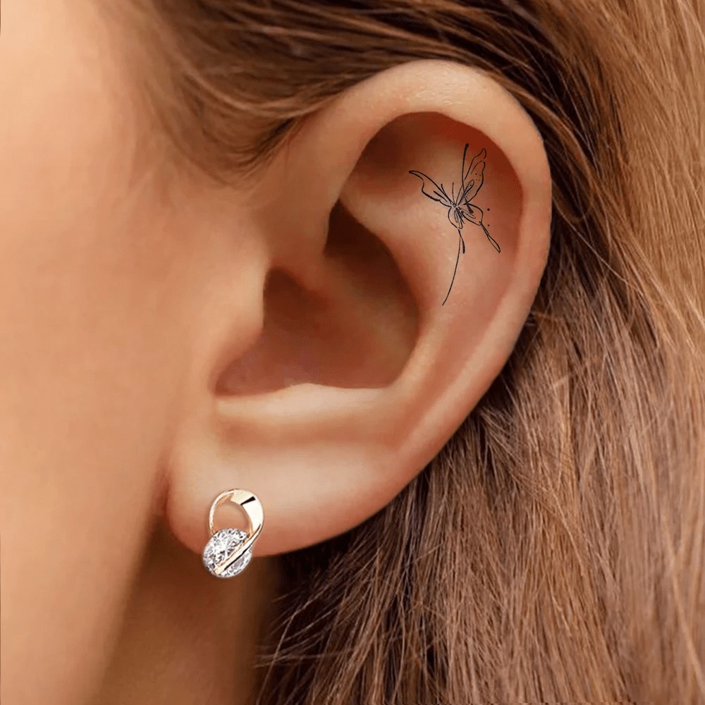 Boucles d'oreilles Nœud Amour Cristallin Or Rose 18ct - Diamant Moissanite 1 Carat 💎