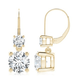 Boucles d'oreilles Duo Cassiopée pendantes - Diamant Moissanite 1 Carat 💎