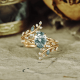 Bague Nymphes Aphrodite - Moissanite Jaspe 💎🌿