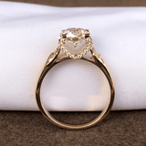 Bague Solitaire Lueur Éternelle Plaqué Or & Argent 925 - Diamant Moissanite 1 Carat💎