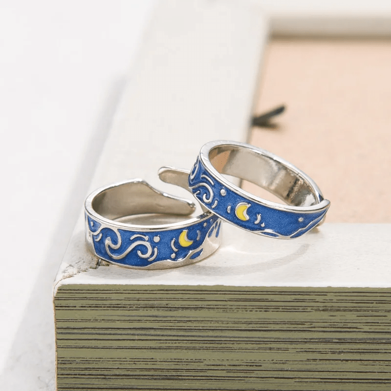 Bagues de promesse Ciel d'Azur en Argent Sterling 925 🌠