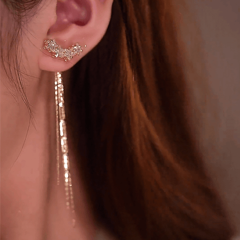 Boucles d'oreilles Etoile Pampille Plaqué Or 18 Carats Loriele™