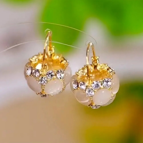 Boucles d'Or Perlées Lustré Plaqué Or 18 Carats🦪