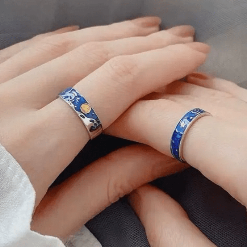 Bagues de promesse Ciel d'Azur en Argent Sterling 925 🌠