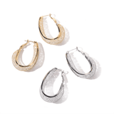 Boucles d'oreilles en maille tissée ✨ Plaqué Or 18 Carats
