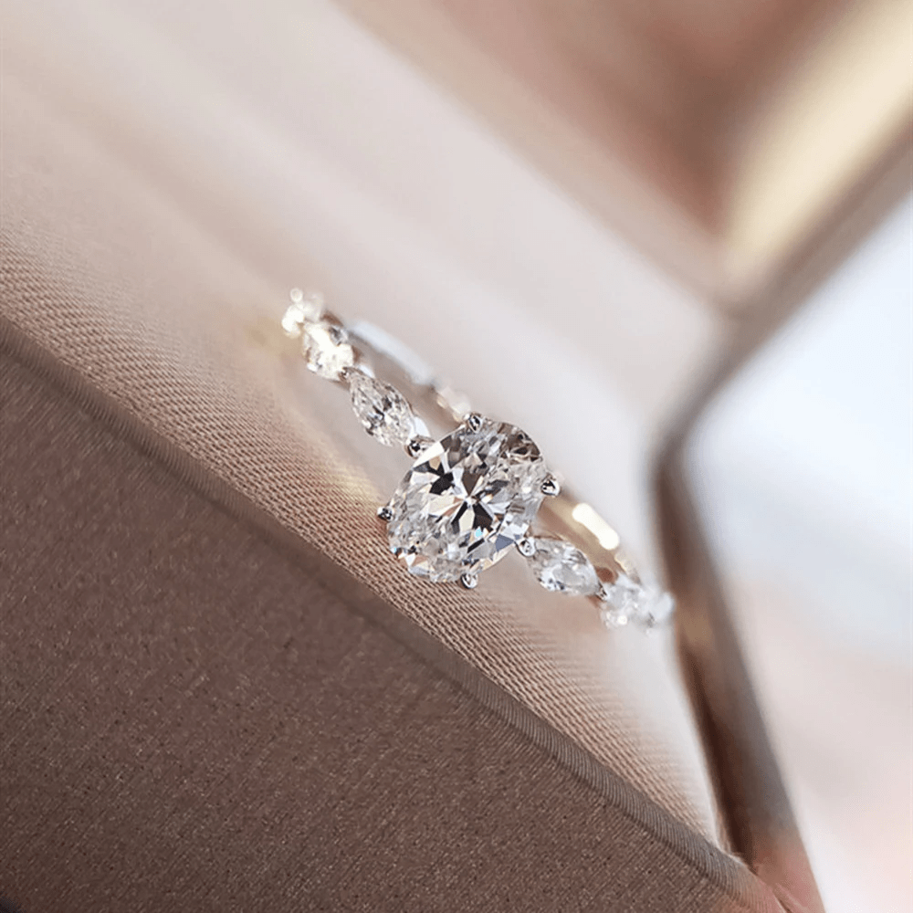 Bague d'éternité Aurore en Argent 925 - Diamant Moissanite 1 Carat 💎
