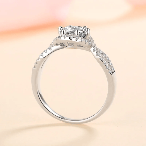 Bague Solitaire Élégance Éternelle en Argent Sterling 925  - Diamant Moissanite 1 Carat 💎Loriele™