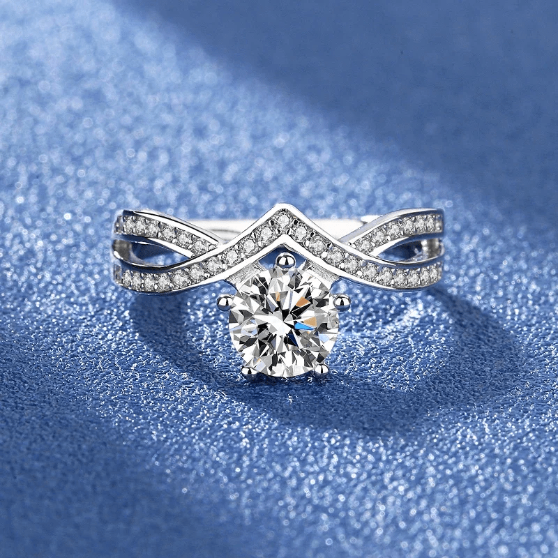 Bague Solitaire Eirlys en Argent Sterling 925  - Diamant Moissanite 1 Carat 💎
