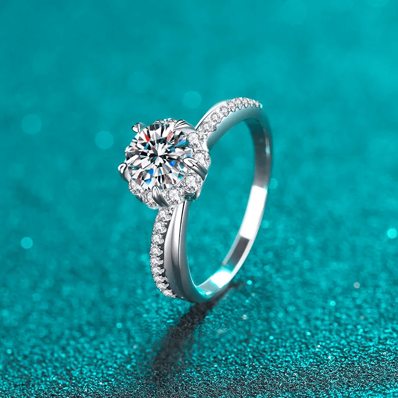 Bague Solitaire  Union Diamantée En Argent Sterling 925 - Diamant Moissanite 1 Carat 💎Loriele™