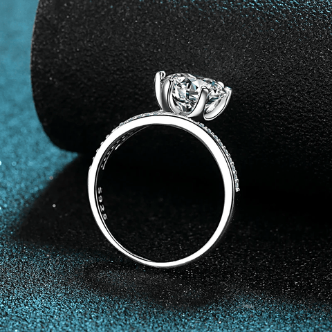 Bague de l'Exil Solitaire En Argent Sterling 925 - Diamant Moissanite 1 Carat 💎Loriele™