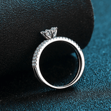 Bague Solitaire Sérénité Éblouissante En Argent Sterling 925 - Diamant Moissanite 1 Carat 💎Loriele™