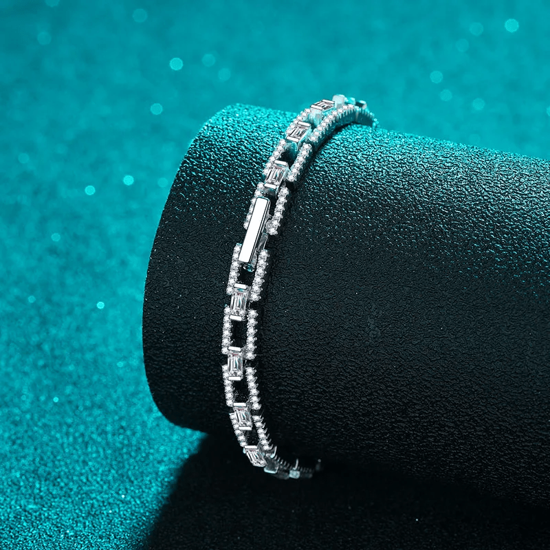 Bracelet Graceful Glint en Argent Sterling 925 avec Diamants Moissanite 💎