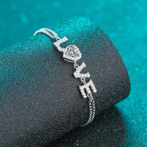 Love Blissful Armband in 925 Sterling Zilver met Moissanite Diamanten 💎