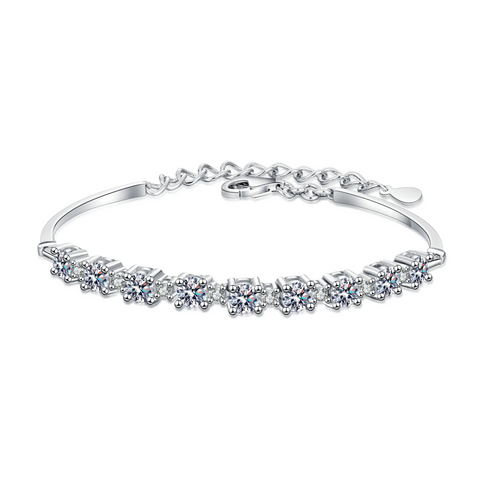 Purity Prism Bracelet in 925 Sterling Silver with Moissanite Diamonds 💎
