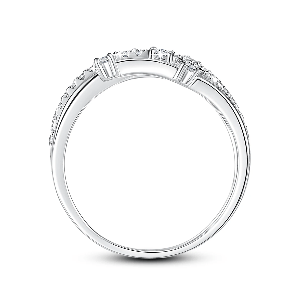 LORIELE - Bague Lumière Intertissée en Argent Sterling 925 - Diamant Moissanite 1 Carat 💎