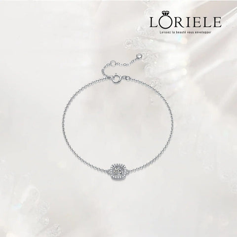 Bracelet Charme Central en Argent sterling 925 - Diamant Moissanite 1 Carat 💎